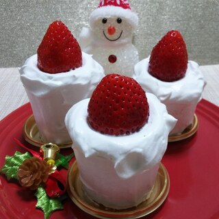 クリスマス☆いちごのキャンドルケーキ